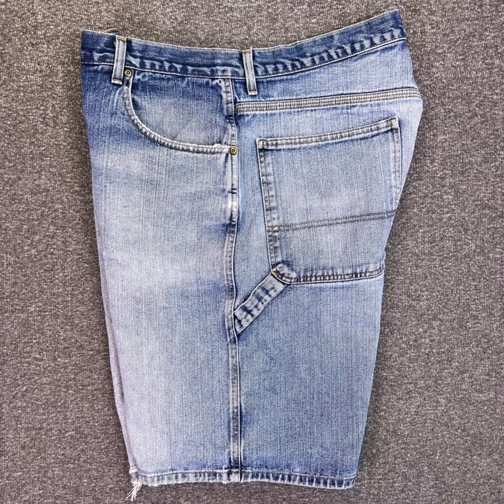 VTG 90s Tommy Hilfiger‎ Carpenter Shorts Mens 38 Light Wash Workwear Utility Y2K